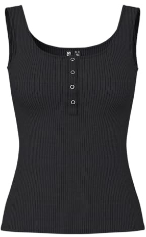 PIECES Women's Pckitte Tank Top Noos Bc Cami Shirt Not Applicable, Black, L
