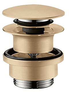 hansgrohe Push-Open Waste for Basin and Bidet Mixers, Brushed Bronze