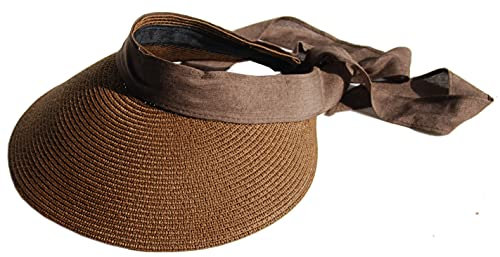 Cool4 Damen Bandana Cap Visor Sonnenhut Strand Schirm Baumwolle Cap Chemo A13 (Braun)
