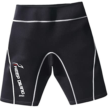 Dickly Short en Néoprène pour Femme et Homme, Short de Combinaison de 2 Mm pour Garder de Bain pour La Natation, L'aquagym, Le Surf, La, Blanc M