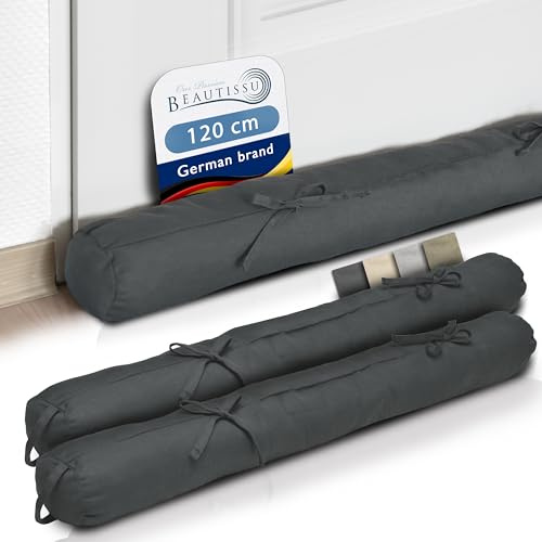 Beautissu 2er Set Zugluftstopper Türluftstopper Haustür für Türen & Fenster