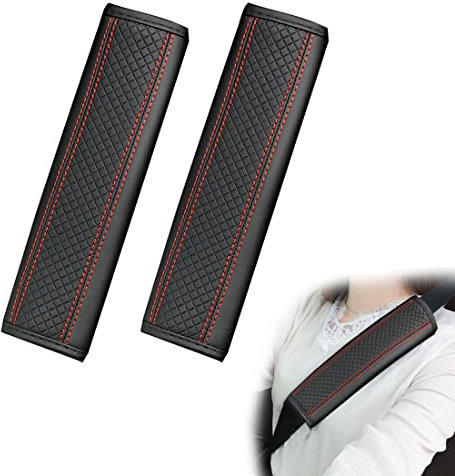 Amindz 2 Stück Gurtpolster Auto Weich Autogurtpolster Erwachsene Sicherheitsgurt Polster Autogurt Polster Gurtschoner Schulterpolster Polsterung für Sitzgurt im Auto für Kinder und Erwachsene