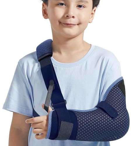 Velpeau Kids Arm Sling Shoulder Immobilizer with Waist Strap, Ventilated & Breathable Design, Arm Support Brace for Children, Boys, Girls (Kids Mesh Version-Left Hand, X-Small)