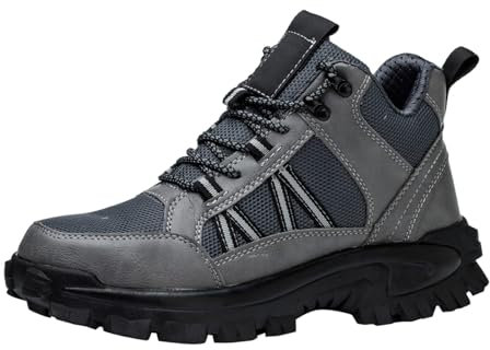 generisch Scarpe antinfortunistiche da uomo per saldatore leggere scarpe da lavoro scarpe antinfortunistiche uomo donna S3 alte scarpe da lavoro impermeabili stivali di sicurezza punta in acciaio