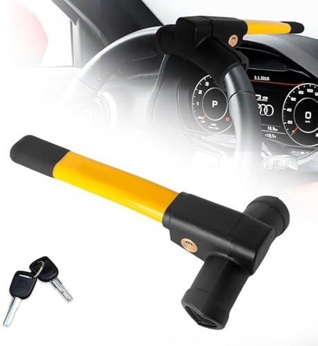 Steering Wheel Lock for Mercedes Benz C E GLC GLB A B GLE GLS CLA GLA Klasse W213 W205 X253, Heavy Duty Anti-Theft Car Lock Device, Easy Install & High Visibility, Car Theft Prevention