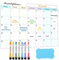 SONNELD Monatsplaner Abwischbar Magnetischer für Kühlschrank, Wiederverwendbarer Whiteboard-Familienkalender mit 7 Stiften & Radierer, für Küche, Büro, Schule, 42 x 30 cm the Family Plan To do Liste