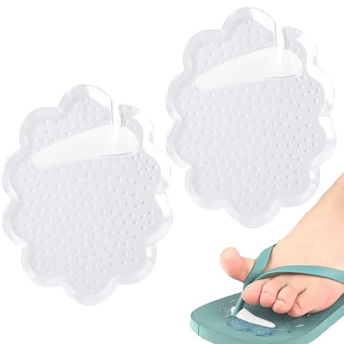 Flip-Flop Cushion Between Toes - Toe Cushion for Thong Sandals,Shock-Absorbing Transparent Pads Self-Adhesive Washable Separators Support Breathable for Beach Women Outdoor Men