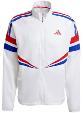 adidas Chaqueta Retro Running Blanco Hombre (IT, Testo, XL, Regular, Regular)