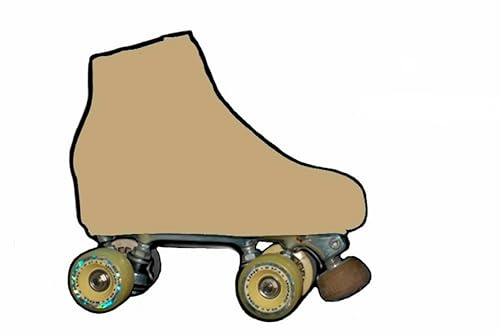 SILVYE - Fundas Cubre Patines para Patinaje ARTÍSTICO (Skin-Carne, Talla L)