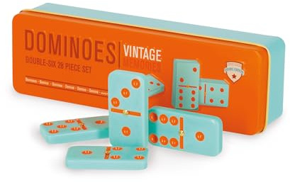 Legami Domino, Sällskapsspel för vuxna och barn, 28 kortplatser, plast, 4,7 x 2,4 cm