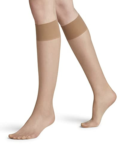 FALKE dam Knästrumpor Seidenglatt 15 DEN W Kh genomskinliga enfärgat 1 par, Hudfärg Cocoon 4859, 39-42
