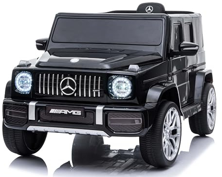 Voiture électrique Enfants Mercedes G Classe 2026, Noire, Batterie Lithium, véhicule Electrique pour Enfants 3-5 Ans avec télécommande 2,4 GHz, MP3/USB/Bluetooth, Suspension Avant et arrière