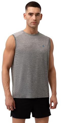 DANISH ENDURANCE Men's Classic Recycled Polyester Tank Top, 1 Pack (Grau Melange, L)