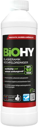 BiOHY Limpiador de vitrocerámica (1 botella de 500ml) | Cocina radiantemente limpia, para electrodomésticos - brillo sin rayas (Kochfeldreiniger)