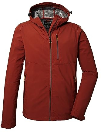 killtec Hombre Chaqueta softshell/chaqueta de exterior con capucha KOS 259 MN SFTSHLL JCKT, rost, L, 41367-000