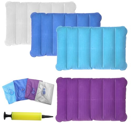 HENGBIRD 4pcs cuscino gonfiabile mare, cuscino gonfiabile mare, cuscino da spiaggia campeggio, cuscinos gonfiabile da campeggio, cuscini gonfiabil Per campeggio, spiaggia, viaggi