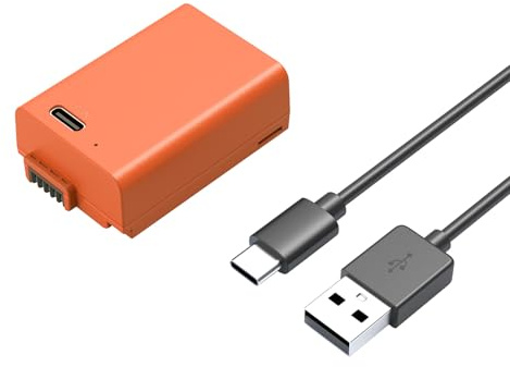 SMALLRIG EN-EL25 Batteri 1250mAh USB-C Replacement Battery för Nikon Z30 / Z50 / Z fc, Rechargeable Camera Battery för Nikon Z30, Z50, Z fc, Orange - 4967