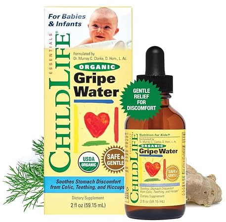 Child Life's Organic Gripe Water for Babies and Newborns, Gluten-Free, 59ml