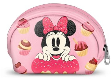 Disney Minnie Mouse Muffin-Porte-Monnaie Ovale Casual, Rose, 12 x 9 cm