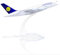 QIYUMOKE 1/400 A380 Metallflugzeugmodell für Lufthansa für Airbus A380 mit Ständer (6 Zoll lang), geeignet für Luftfahrtbegeisterte als Geschenk oder Ausstellungsdekoration