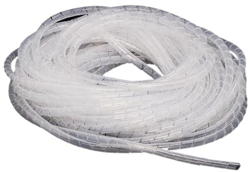 Gestion et organisation des lignes électriques, 1 manchon de câble for enroulement de fil en spirale de 4 mm, 6 mm, 8 mm de diamètre intérieur, organisateur de tube de protection for cordon(White,OD 8