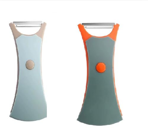 LINTRA 2 Piezas Pelador Verduras, 2 en 1 Pelador de Patatas, Cuchillas de Acero Inoxidable Giratorias Peladors de Esparragos para Pelar Patatas, Manzanas, Zanahorias