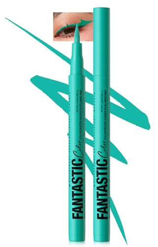 Mattes Liquid Eyeliner Pen Wasserfest,Bunt Eyeliner Pen Stift Hält 24 Stunden+,Pigmented With Long-lasting,Smudgeproof,Ultrapigmentiert,Schnell Trocknend Kreiert Definierte Linien,Veganer-03 Grün