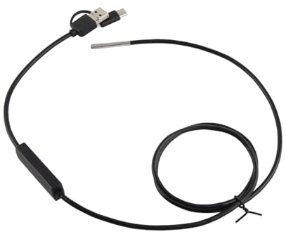 Telituny Cámara Endoscópica HD Impermeable con 6 LED, 3 en 1 Boroscopio, 3,9 mm Endoscopio Camara de Inspeccion, 1280x720 Camara Inspeccion Tuberias con Cable de 1 m, para USB Androids Tipo C
