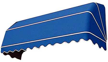 Toldo plegable resistente a los rayos UV para puertas y ventanas, toldo azul para patio, 120 x 80 cm, cubierta para terraza de jardín, diseño duradero con revestimiento de zinc