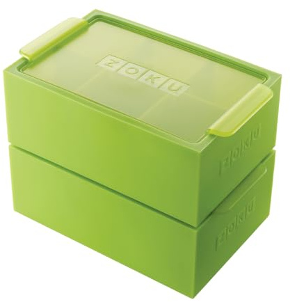 Zoku Jumbo 12 Cubes Ice Trays, Set Of 2, Green