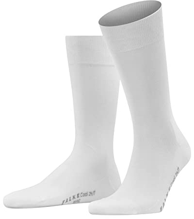 FALKE Herren Socken Cool 24/7, Baumwolle, 1 Paar, Weiß (White 2000), 45-46