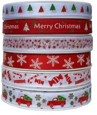 60 Yards Satin Red Christmas Ribbon for Gift Wrapping and Crafting