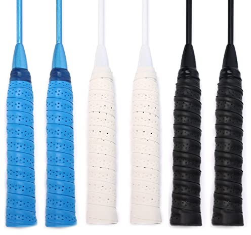 Tomedeks 6 Stück badminton tape,tischtennis griffband,griffbänder tennisschläger,griffband squash schläger,Praktisch und schön, mehrfarbig, Unisex, für Badminton, Tennis und Squash