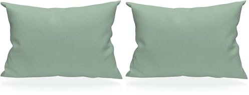 TAIE US VP 50X70 Vert Eau Coton (Lot de 2)