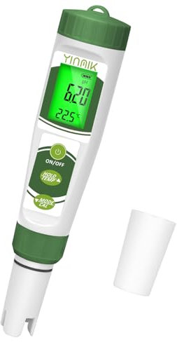 YINMIK pH Meter 4 in 1 pH EC TDS Temp Meter for Hydroponics ppm and EC Water Tester Digital pH PPM Meter for Nutrients Growing Hydroponics Gardening DWC hydroponics System