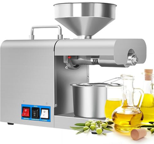 Ölpresse, elektrischer Samenölhersteller, Edelstahl, 820 W, automatischer Küchenölextraktor für den gewerblichen Heimgebrauch