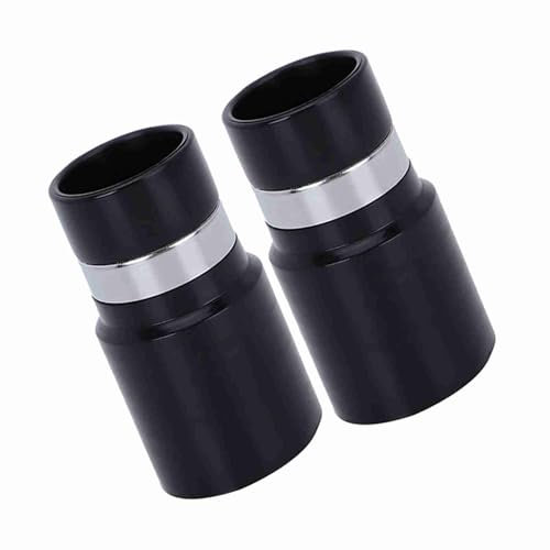 Mrisata Adaptador de Manguera Vacío de 2 Piezas, 32 mm, Negro, Plástico, Reemplazo de Adaptador Húmedo y Seco, Aspiradora Central Universal