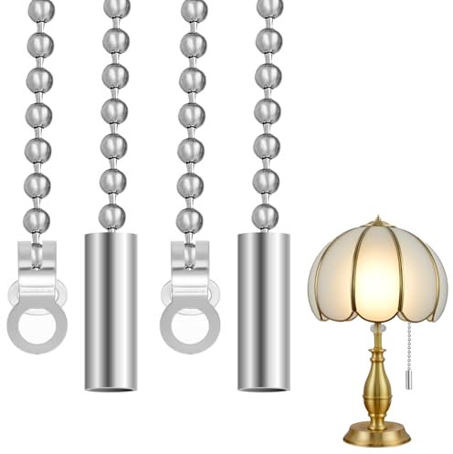 Nadinsta 2 Pezzi da 1 Metro Catenella Per Ventilatore Da Soffitto, Catenella Per Luce e Ventilatore, Catena Vintage Con Sfera In Rilievo Per Ventilatore Da Soffitto In Metallo Catena