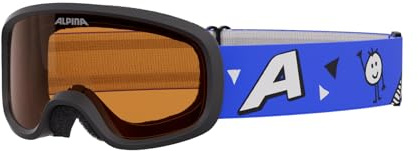ALPINA CARVY 3.0 - Gafas de esquí antivaho, extremadamente robustas e irrompibles, con 100% de protección UV, ajuste extra pequeño para niños, blue matt