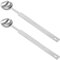 Lot de 2 cuillères doseuses en acier inoxydable avec long manche - Cuillères à café en acier inoxydable pour la maison - Mesure du café, des épices et des grains (5 ml)
