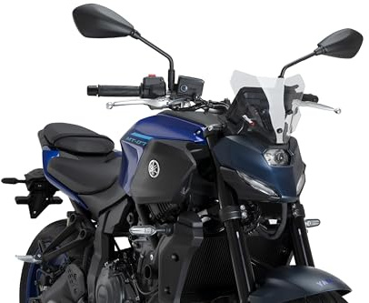 Puig 22412W New Generation Sport, sport windscreen made of high-resistance methacrylate with aerodynamic design tested in wind tunnel and TÜV approved, Clear