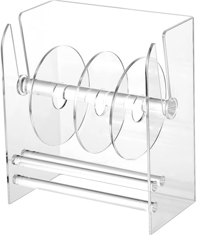 IDEANATEGRATE Distributeur D'étiquettes Support Pratique Léger et Réglable en Acrylique pour Étiquetage de Précision, pour Rouleaux, pour Maison Entrepôts