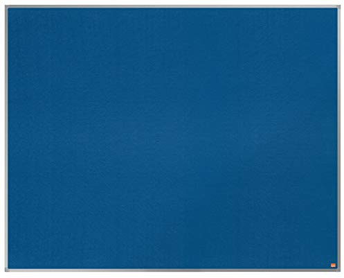 Nobo Felt Noticeboard, 1500 x 1200 mm, Aluminium Trim, Corner Wall Mounting, Essence Range, Blue, 1915456