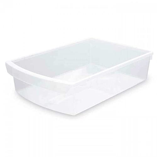 Acan Tradineur - Bandeja frigorífica de Almacenamiento, plástico, Reutilizable, cajón, clasificar Alimentos, Fruta, verdura, Fabricado en España - 7,5 litros - 38 x 25 x 9,5 cm – Transparente