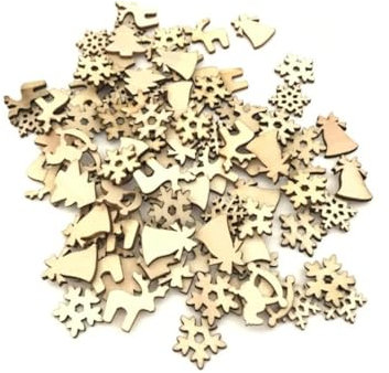 VBSJAH 50 Stück Holz Wald Tiere Formen Scheiben Holzscheiben Naturholzscheiben Holzstücke Unvollendete Hölzerne Ausschnitte Holz Anhänger für Streudeko Tischdeko DIY Handwerk Verzierungen