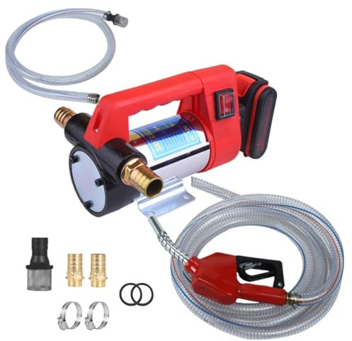 Dieselpumpe Akku 45L/Min, Kabellose Elektrische Dieselpumpe, 260w Elektrische Kraftstoffpumpe Set Kompatibel mit Makita 18V Akku, Tragbare Heizölpumpe, Tragbare Elektrische Ölpumpe(mit 1 Akku)
