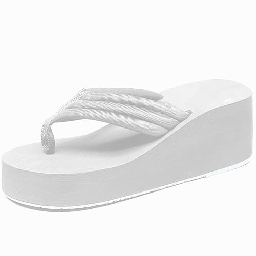 infradito da donna eleganti con tacco, infradito estive, con punta aperta, con plateau, suola morbida, zeppa, sandali da spiaggia, antiscivolo