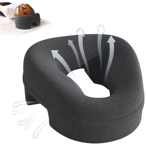 CLIUNT Almohada de Masaje Boca Abajo, Almohada de Masaje Boca Abajo para Cama,Reposacabezas Masaje Cama en Forma de U, para escritorios, SPA, salón