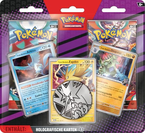 Pokémon - Juego de Cartas coleccionables: blíster de 2 Paquetes mejorados (3 Cartas holográficas, 1 Moneda y 2 Paquetes de Refuerzos)