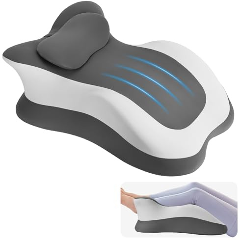Lepealu Leg Elevation Pillow Leg Elevating Pillow for Rest Injury After Surgery Memory Foam Raiser Ergonomic Design Improves Circulation Ankles Pain Relief Support Washable Cover